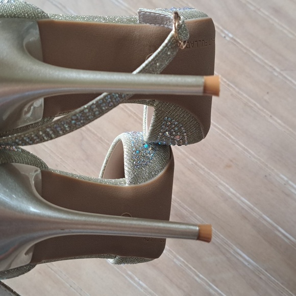 NEW Big Tree Sparkly Pointed Stilettos Gold Sparkly Iridescent Rhinestones Glam - Picture 6 of 11